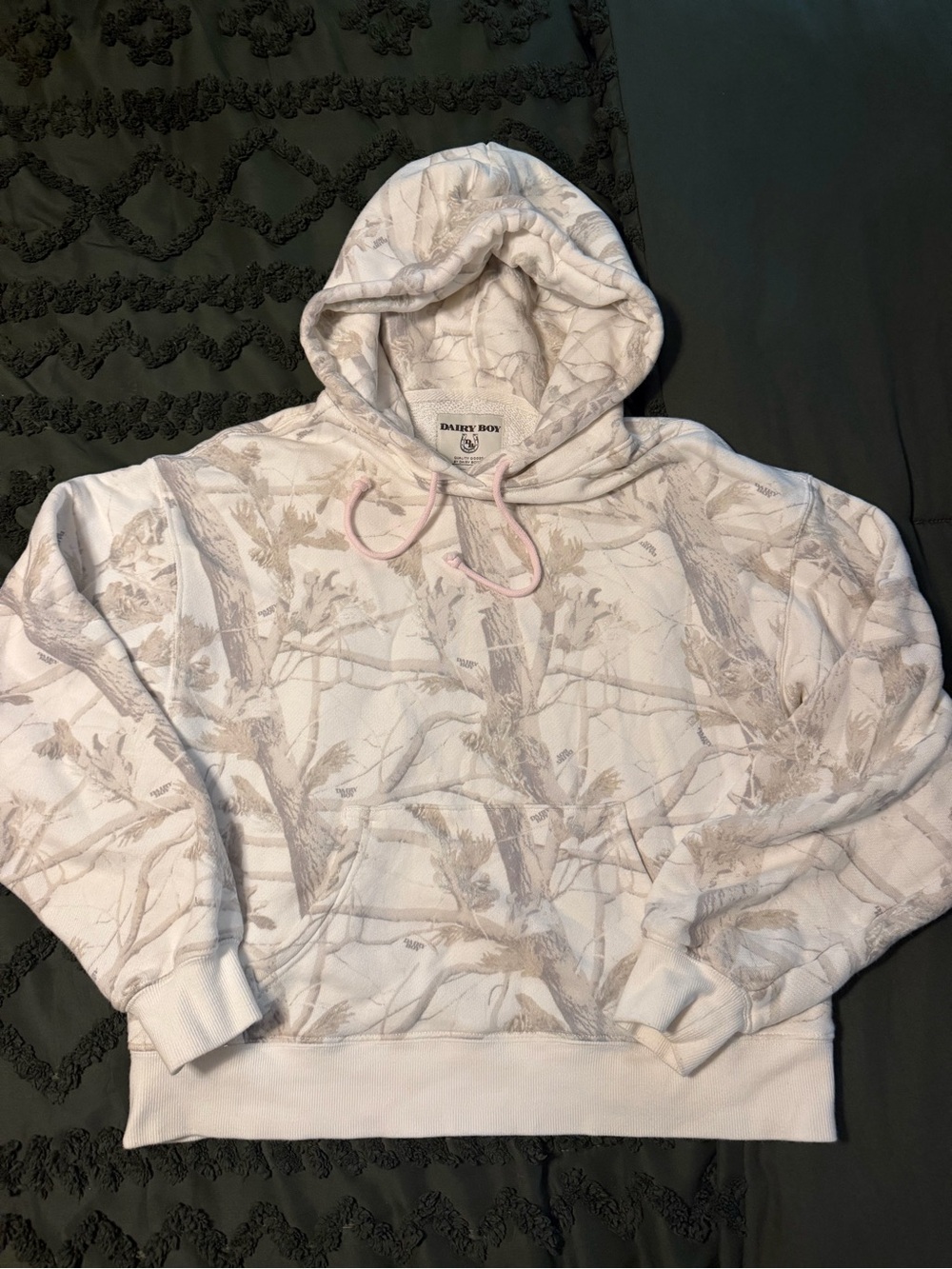 Dairy Boy Camo Hoodie - Medium